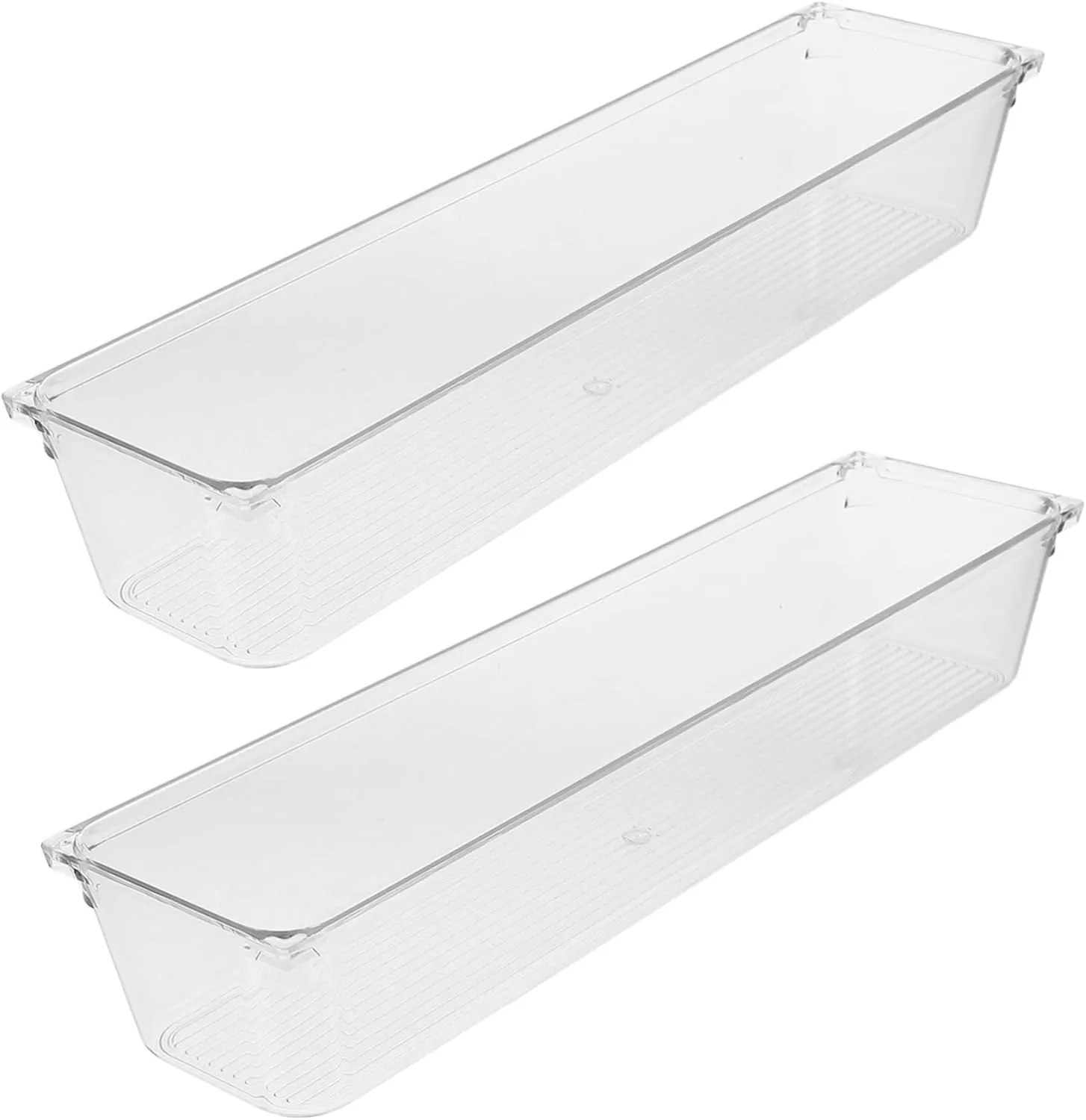 4sets 2pcs Clear Makeup Organizer Box Versatile Storage for Vanity Bathroom and Office for Lip Gloss Lipstick and Accessories Space Saving Design 2pcs*4