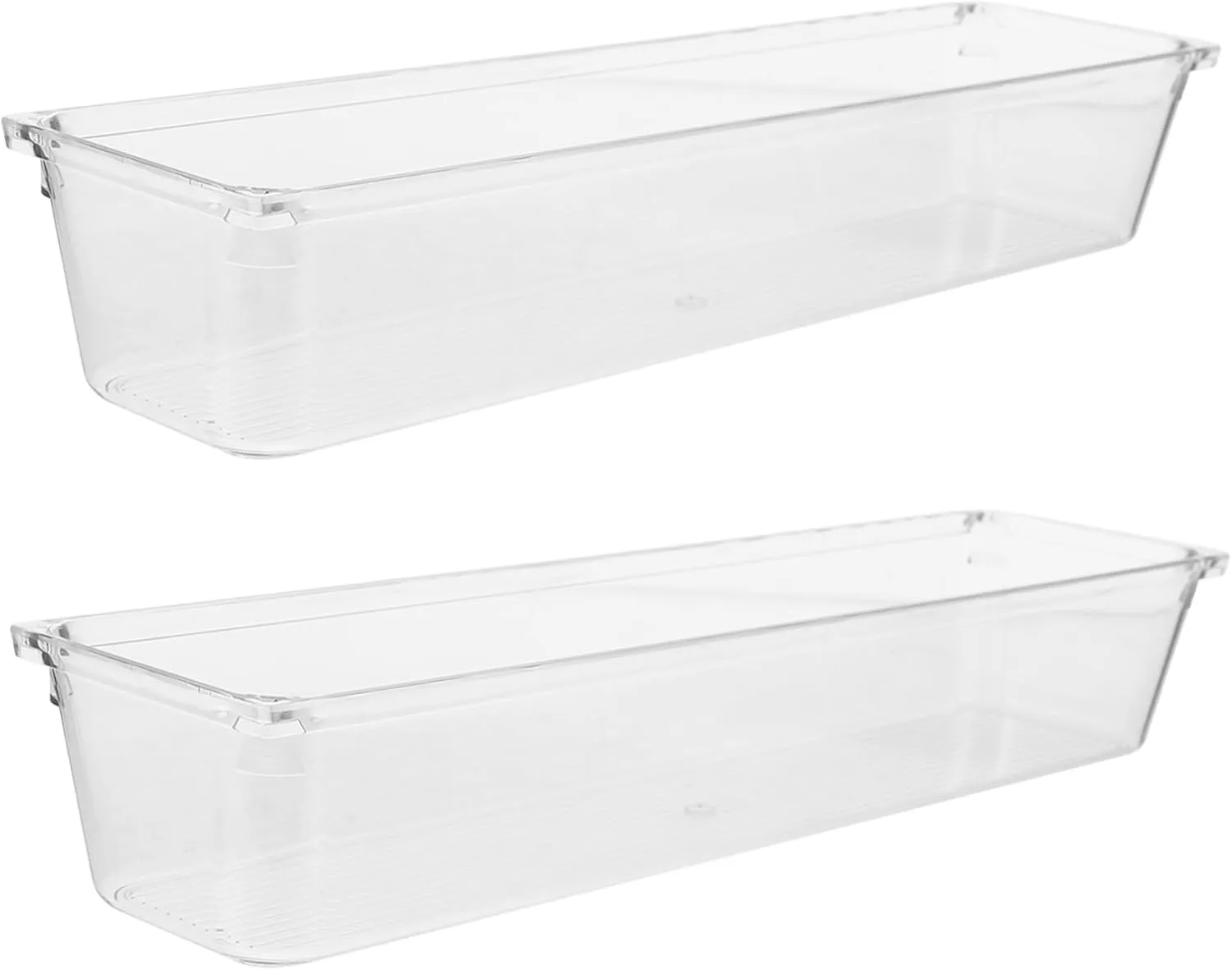 4sets 2pcs Clear Makeup Organizer Box Versatile Storage for Vanity Bathroom and Office for Lip Gloss Lipstick and Accessories Space Saving Design 2pcs*4