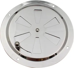 5 Inches Cabin Ventilation Plate Vent Round Air Vent Gill Plate with Side Knob, 316 Stainless Steel Grill Damper for Marine Boat