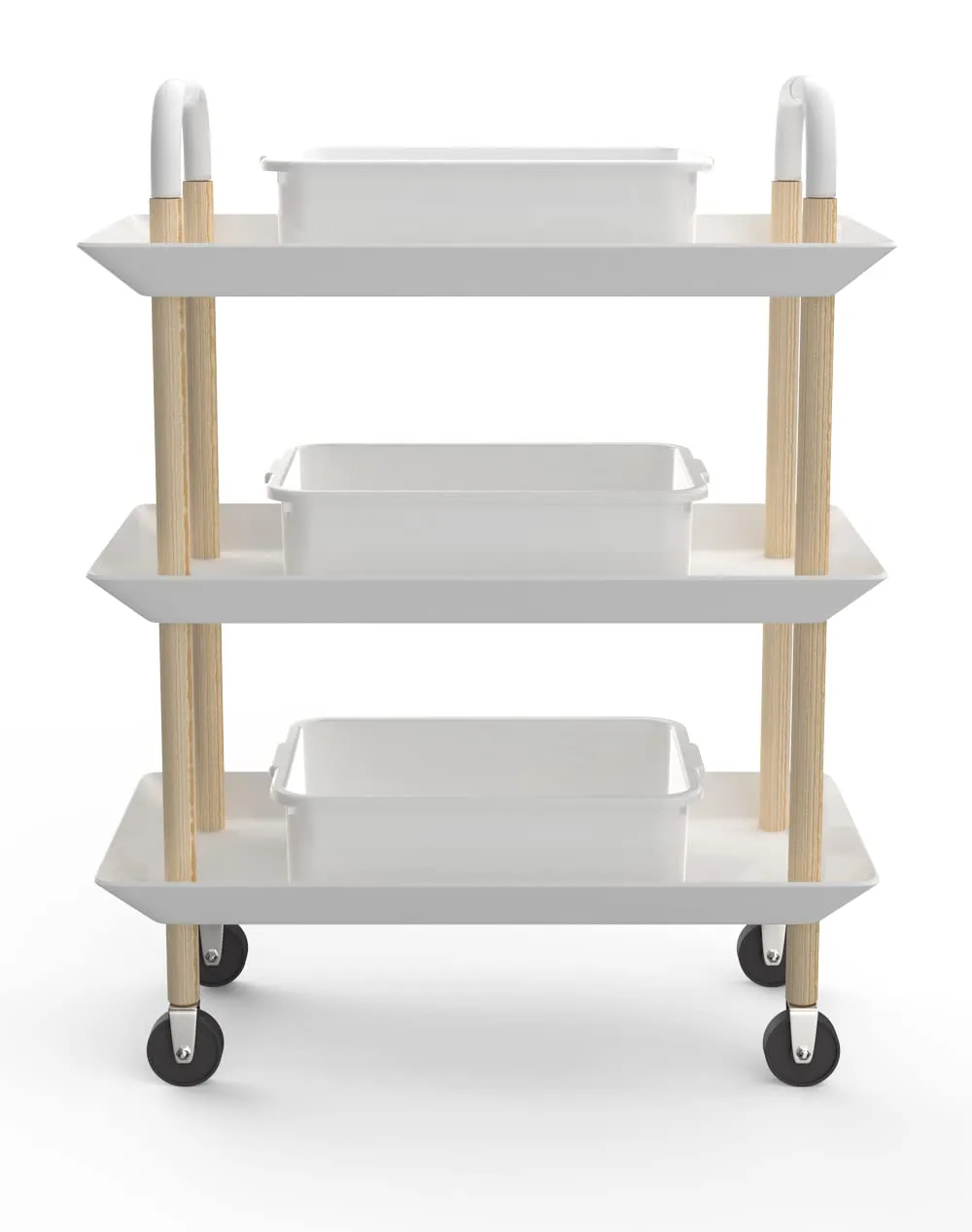 5-Pack Commercial Bus Tubs Box/Tote Box, White Plastic Storage Bin with Handles/Wash Basin Tub (8 Liter)