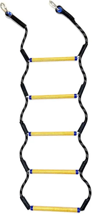 5 Step Rope Ladder Portable Marine Boarding Rope Ladder Heavy Duty Climbing Rope Outdoor Ladder for Inflatable