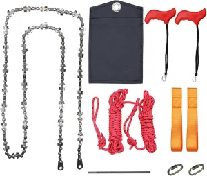53 Inch 68 Teeth High Reach Tree Limb Hand Rope Pocket Chain Saw Outdoor Gardening Chainsaw for Camping, Hunting, Tree Cutting, Hiking, Backpacking (53 inch 68 teeth)