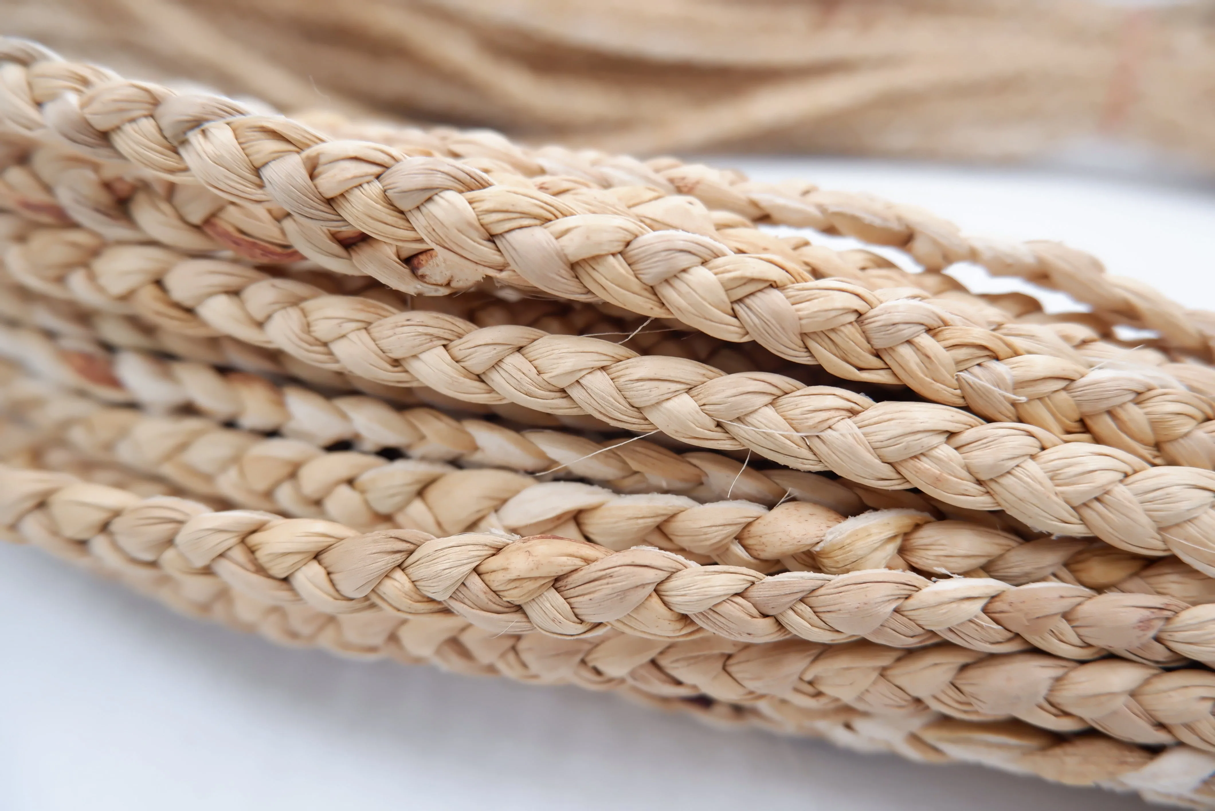 5mm braided rope, water hyacinth rope , Eco-friendly seagrass rope , Seagrass twine