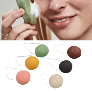 6 Pieces Facial Sponge, Biodegradable Facial Sponge, Sponge Set for Deep Pore Cleansing and Exfoliation, Facial Sponges for All Skin Types