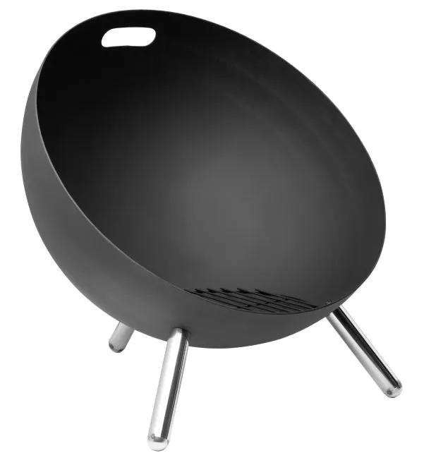 60cm Retro Fire Pit with Grill - Perfect for Patio/Courtyard