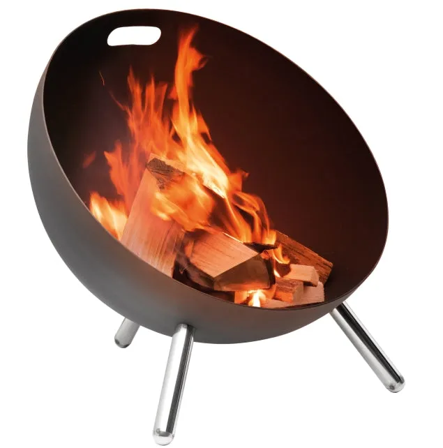 60cm Retro Fire Pit with Grill - Perfect for Patio/Courtyard