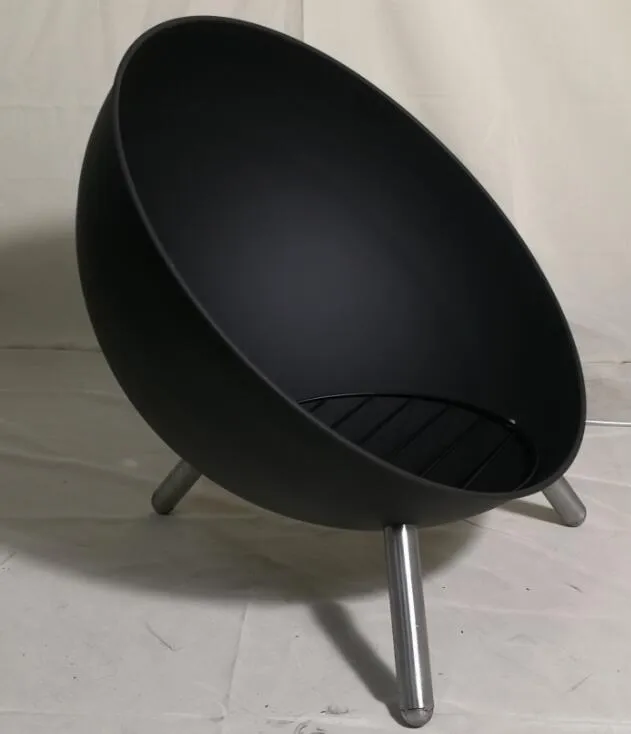 60cm Retro Fire Pit with Grill - Perfect for Patio/Courtyard