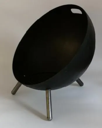 60cm Retro Fire Pit with Grill - Perfect for Patio/Courtyard