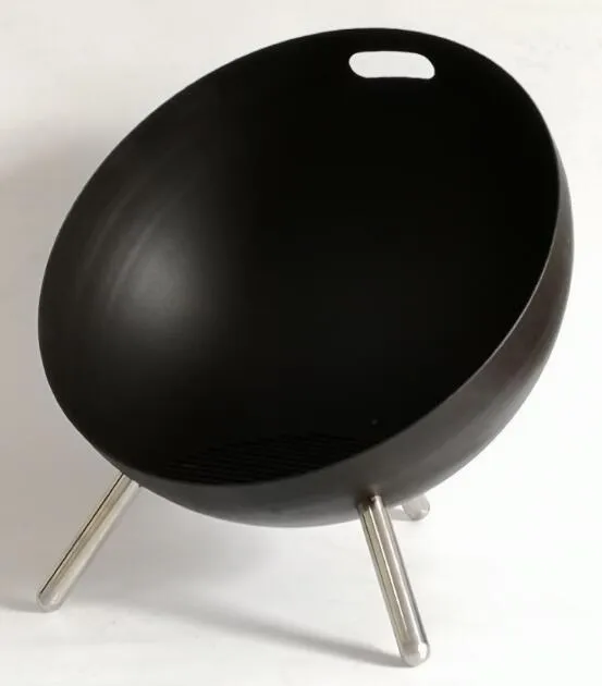 60cm Retro Fire Pit with Grill - Perfect for Patio/Courtyard