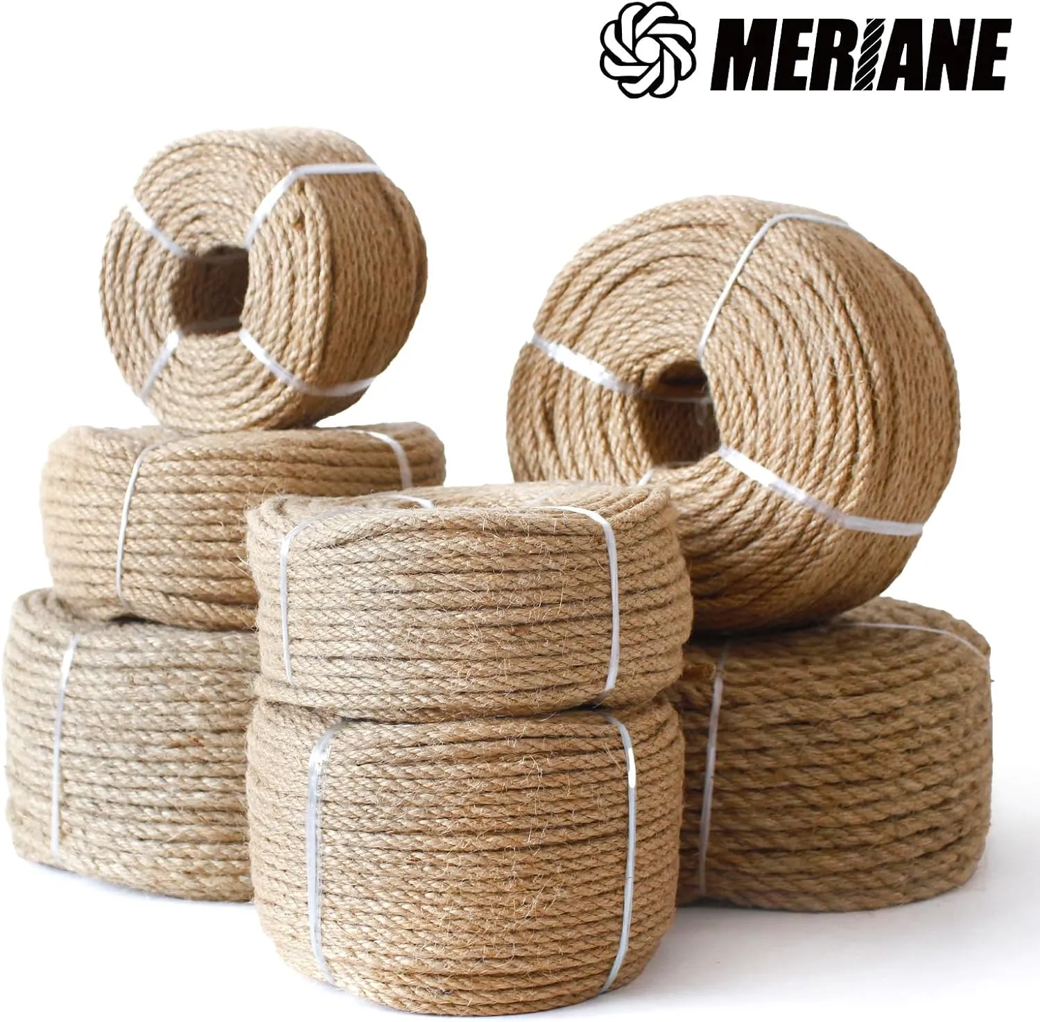 6mm 328 Feet Nature Jute Twine, Jute Rope for Cat Scratching Post DIY Arts Crafts Gardening Bundling Home Decor