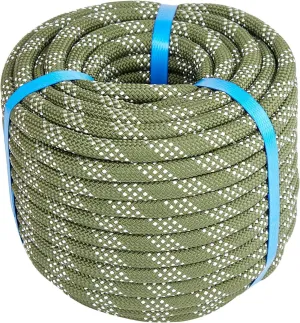 7/16 Inch 150ft Double Braided Polyester Arborist Rope, Heavy Duty Nylon Rope for Anchor, Tree Work, Cargo, Pulling, Sailing(ArmyGreen)