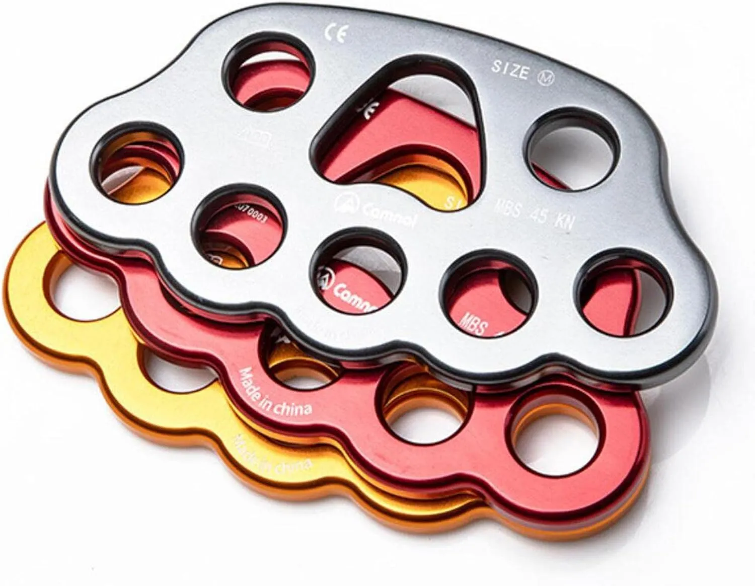 8-Hole Rigging Plate for Rock Climbing and Rappelling