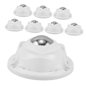 8 Pack Adhesive Swivel Casters Heavy Duty Appliance Rollers for Furniture Kitchen Storage Boxes Trash Cans (Shape)