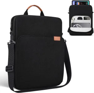 9-11 Inch Tablet Sleeve iPad Carrying Bag for 11 inch iPad Pro M4 /11 inch iPad Air M3 M2, Samsung Galaxy Tab S9  Plus/S9 FE  12.4", Fire Max 11/ HD 10", iPad 11th Case with Strap, Black