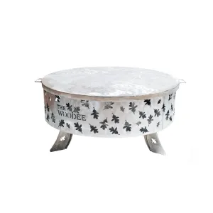 900mm Stainless Steel Fire Pit with Stainless Steel Lid