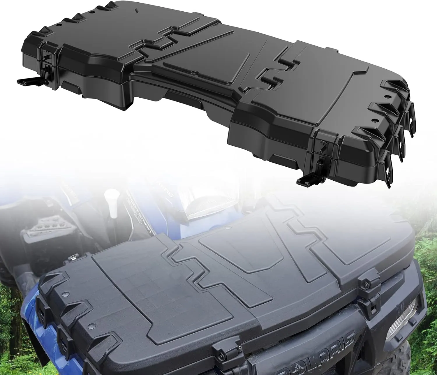 A & UTV PRO Lockable Front Cargo Storage Box, for 2009-2024 Polaris Sportsman Touring XP 1000 550 850,Waterproof 50 lb Capacity Lock & Ride Storage Bin Accessories,Replace OEM # 2877951