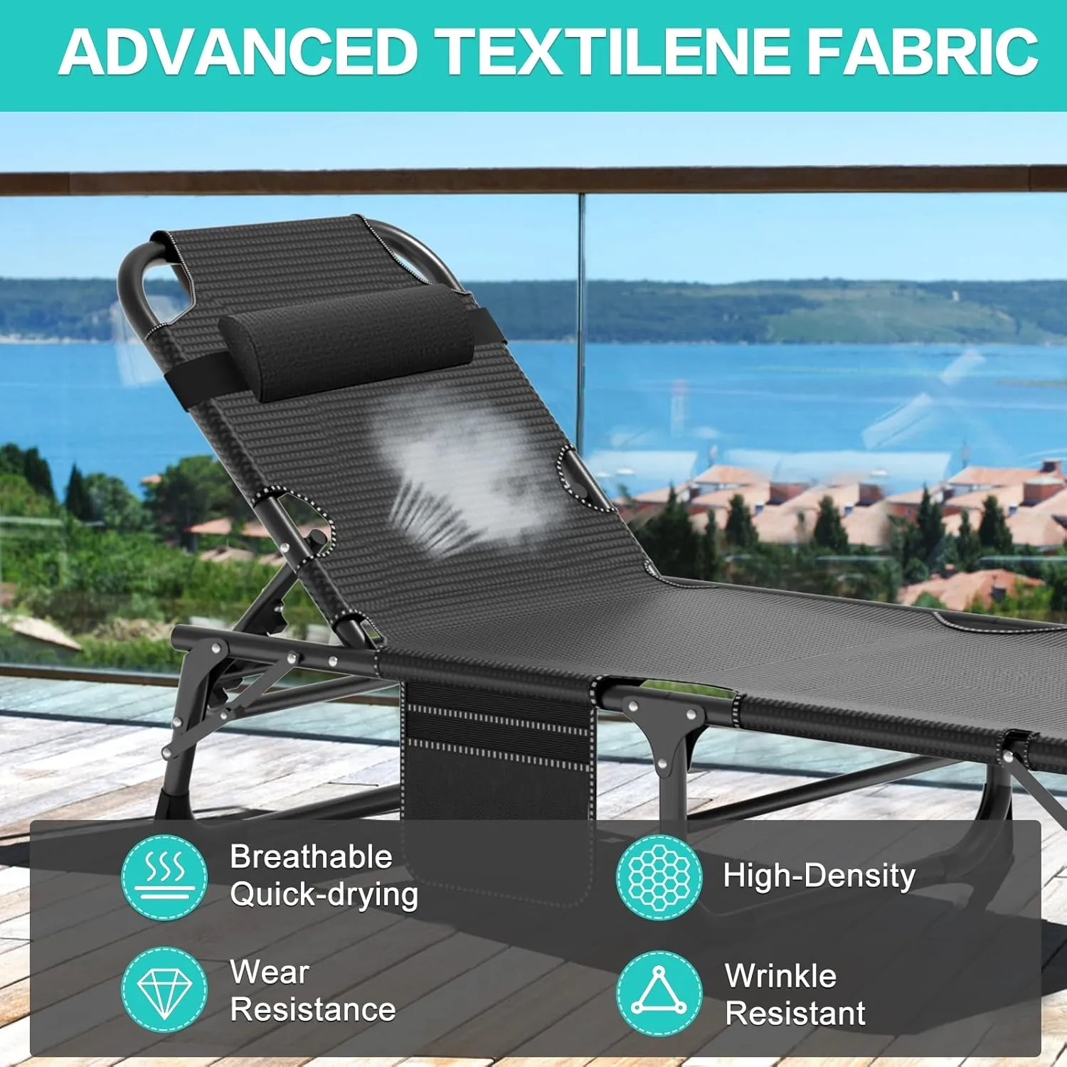 ABORON 2PK Folding Camping Cot for Adults, Heavy Duty 3-in-1 Bed for Guest Sleeping, Adjustable Double-Layer 1200D with Mattress & Carrying Bag for Home, Office, Vacation, Hospital Use