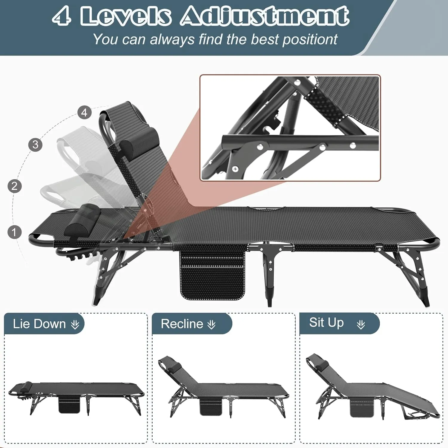 ABORON 2PK Folding Camping Cot for Adults, Heavy Duty 3-in-1 Bed for Guest Sleeping, Adjustable Double-Layer 1200D with Mattress & Carrying Bag for Home, Office, Vacation, Hospital Use