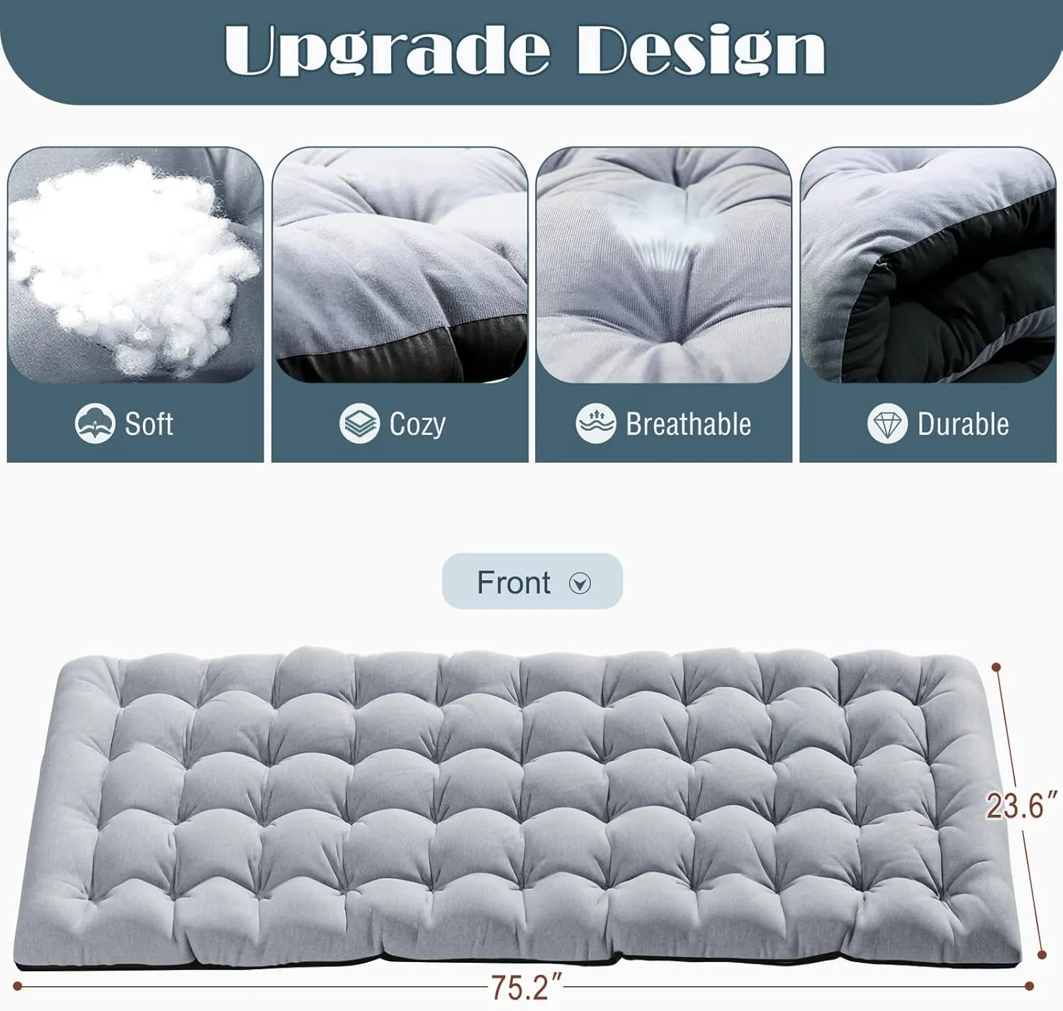 ABORON 2PK Folding Camping Cot for Adults, Heavy Duty 3-in-1 Bed for Guest Sleeping, Adjustable Double-Layer 1200D with Mattress & Carrying Bag for Home, Office, Vacation, Hospital Use