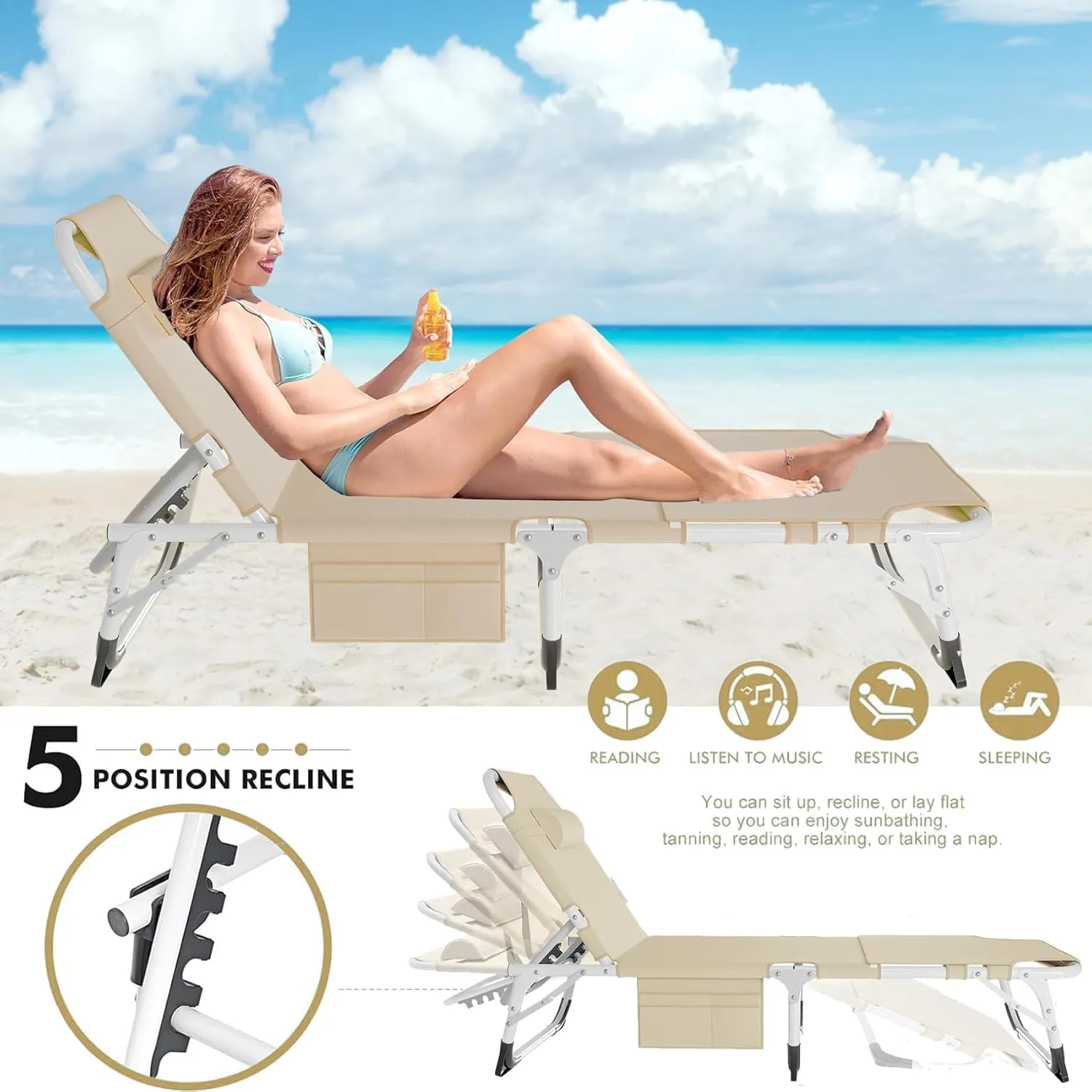 ABORON 2PK Folding Camping Cot for Adults, Heavy Duty 3-in-1 Bed for Guest Sleeping, Adjustable Double-Layer 1200D with Mattress & Carrying Bag for Home, Office, Vacation, Hospital Use