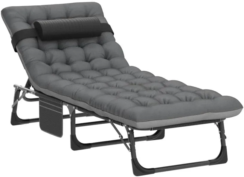 ABORON Foldable Camping Cots for Adults, Double Layer 1200D 500lb Loading Cot for Sleeping, Heavy Duty Guest Bed with Mattress Carrying Bag