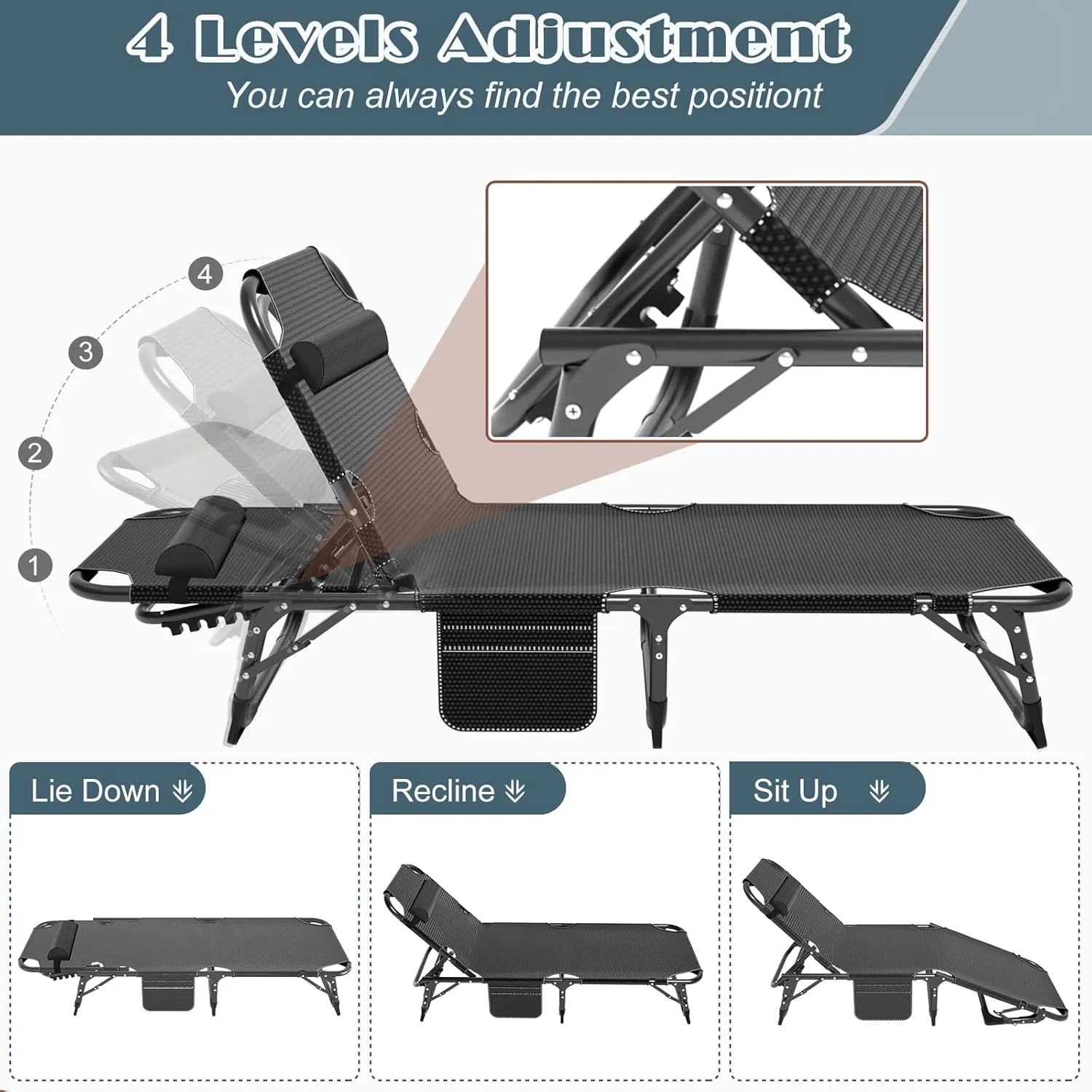 ABORON Foldable Camping Cots for Adults, Double Layer 1200D 500lb Loading Cot for Sleeping, Heavy Duty Guest Bed with Mattress Carrying Bag