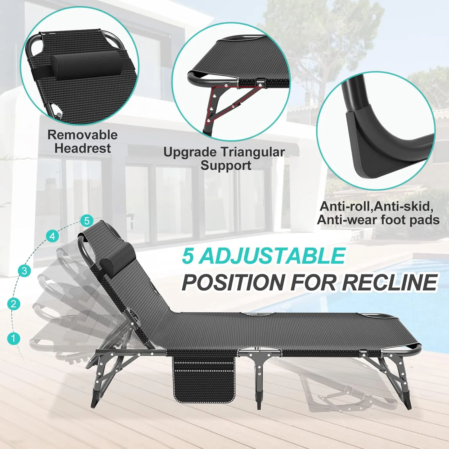ABORON Folding Camping Cot for Adults, Heavy Duty 3-in-1 Bed for Guest Sleeping, Adjustable Double-Layer 1200D with Mattress & Carrying Bag for Home, Office, Vacation, Hospital Use