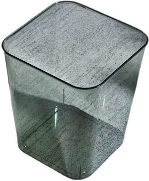 Acrylic Wastebasket, Uncovered Transparent Garbage Bin for Home Office