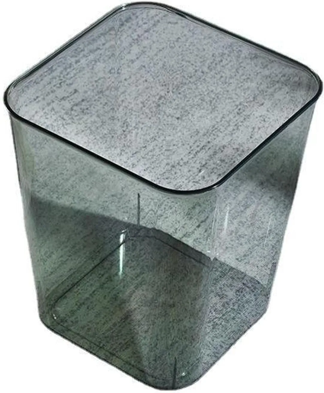Acrylic Wastebasket, Uncovered Transparent Garbage Bin for Home Office
