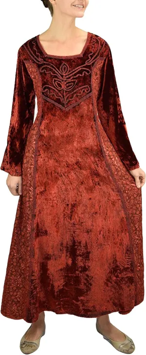 Agan Traders Women's 2025 Renaissance Vintage Long Dress Gown Maxi