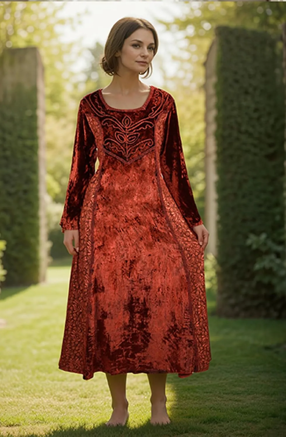 Agan Traders Women's 2025 Renaissance Vintage Long Dress Gown Maxi