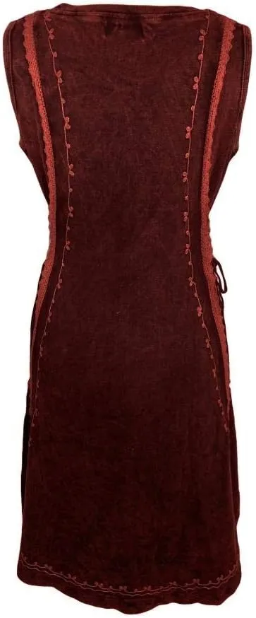 Agan Traders Women's 2025 Spring Stretchy Cotton Sleeveless Casual Dresses - High-Low Knee Length Hemline Summer Dresses