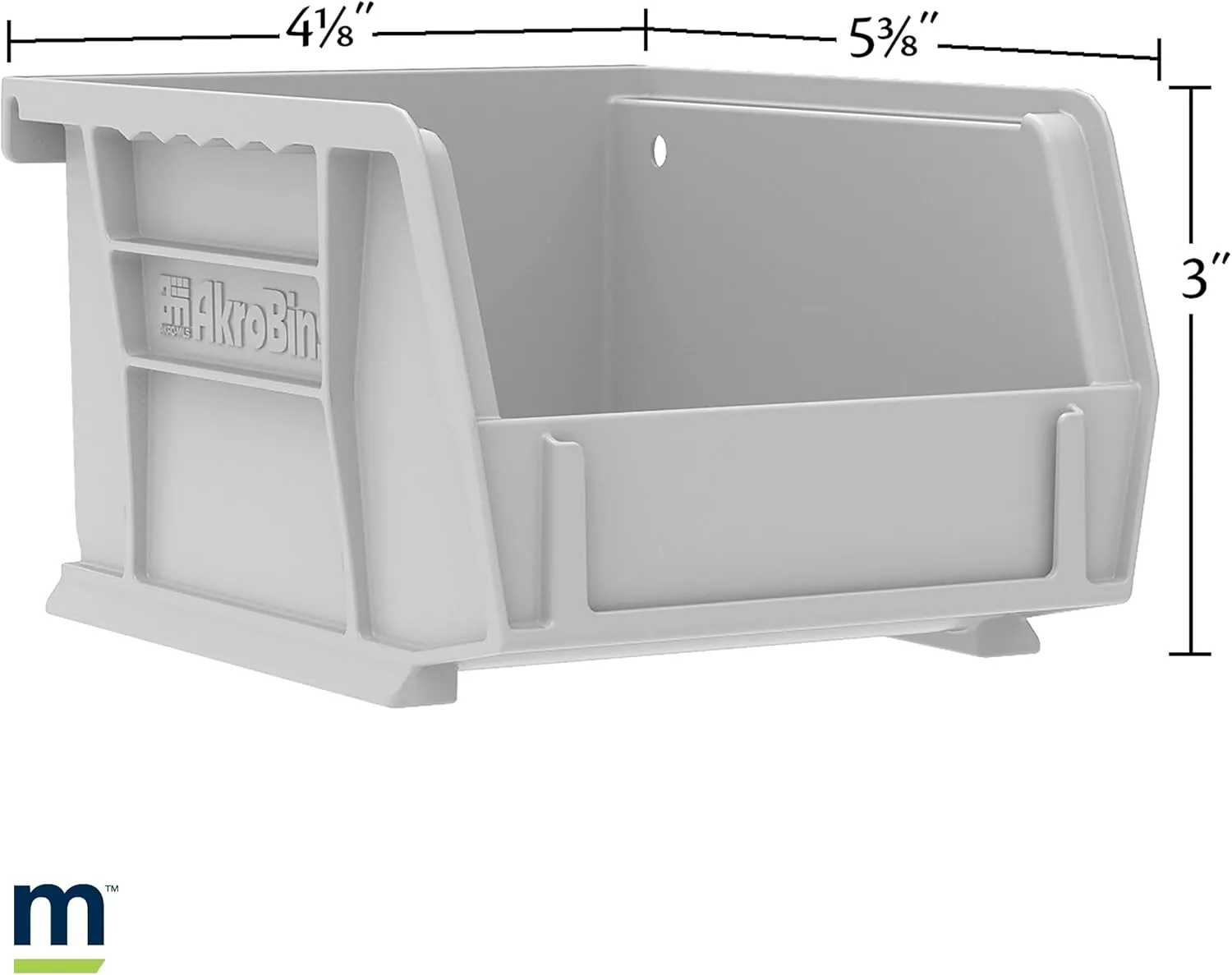 Akro-Mils 30210 AkroBins Plastic Storage Bins, Space-Saving Stackable Bins for Garage, Pantry, Craft Organization, 5-Inch x 4-Inch x 3-Inch, Clear, 6-Pack