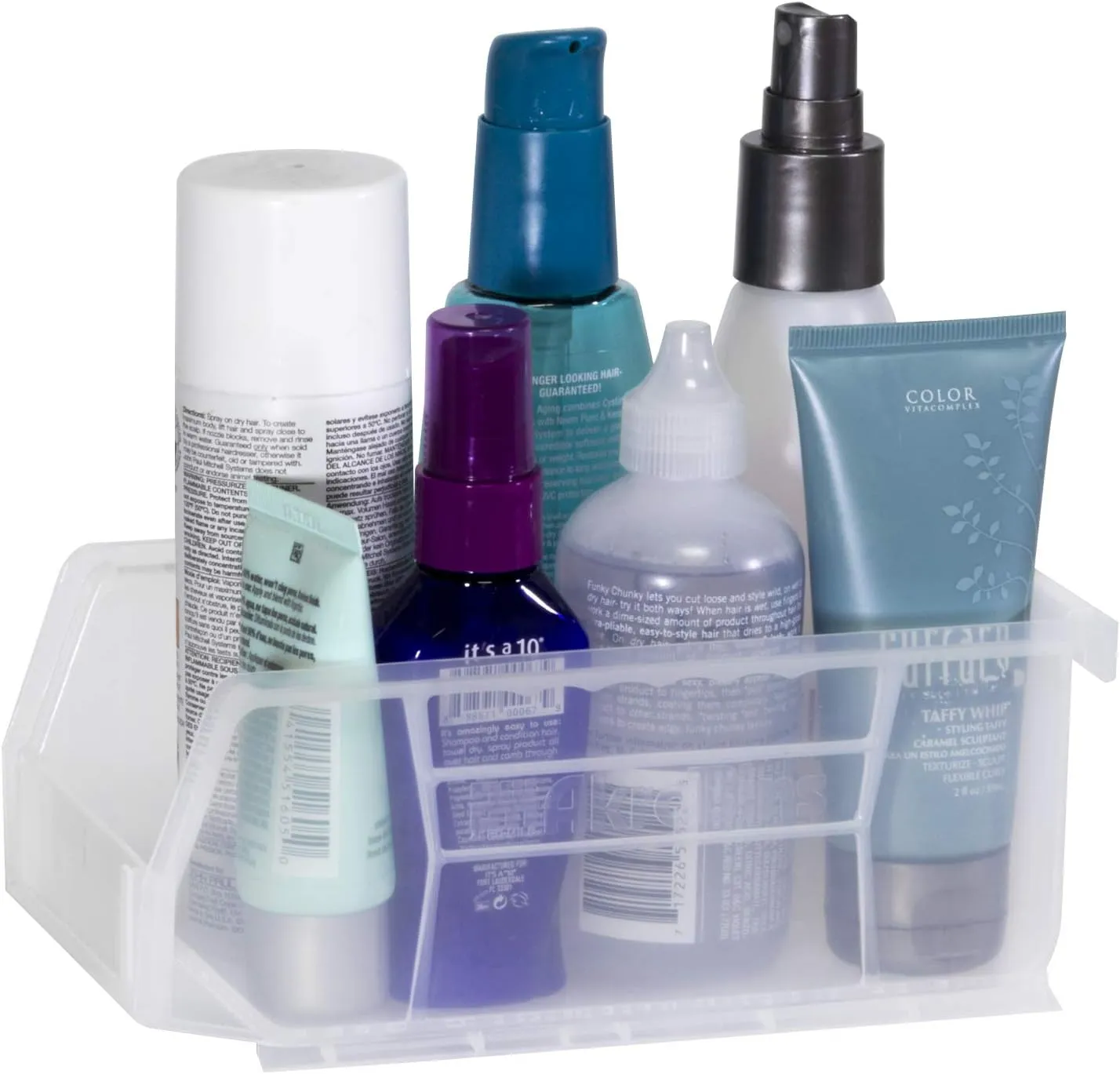 Akro-Mils 30220 AkroBins Plastic Storage Bins, Space-Saving Stackable Bins for Garage, Pantry, Craft Organization, 7-Inch x 4-Inch x 3-Inch, Clear, 24-Pack