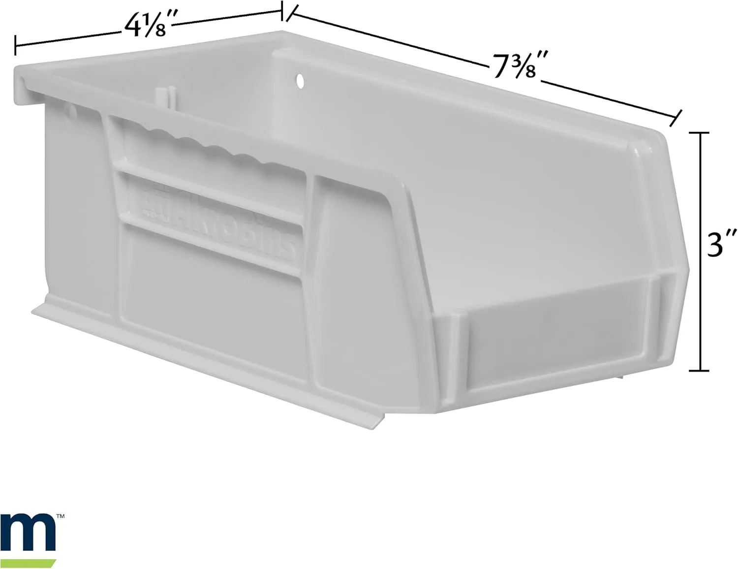 Akro-Mils 30220 AkroBins Plastic Storage Bins, Space-Saving Stackable Bins for Garage, Pantry, Craft Organization, 7-Inch x 4-Inch x 3-Inch, Clear, 24-Pack