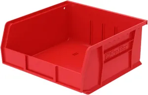 Akro-Mils 30235 AkroBins Plastic Storage Bins, Space-Saving Stackable Bins for Garage, Pantry, Craft Organization, 11-Inch x 11-Inch x 5-Inch, Red, 6-Pack