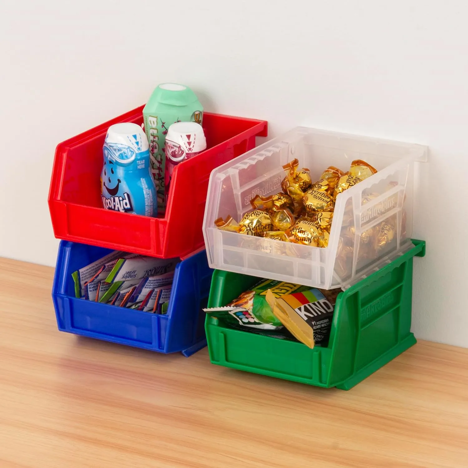 Akro-Mils Modern Black 6-Pack Stackable Storage Bins, 5.375" x 4.375" x 3", 10 lb Capacity, Water Resistant, Rust & Corrosion Proof, Space-Saving Design, Ideal for Garage, Pantry, Craft Organization