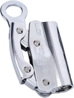 Alloy Steel Strong Bearing Arrest Rope Grab, Climbing Rope Grab for Work, Rappelling Gear Equipment Mountaineering, Round Hole