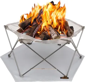 ALPS Mountaineering Gaze Fire Pit, Portable Outdoor Stainless Steel Mesh Camp Fire