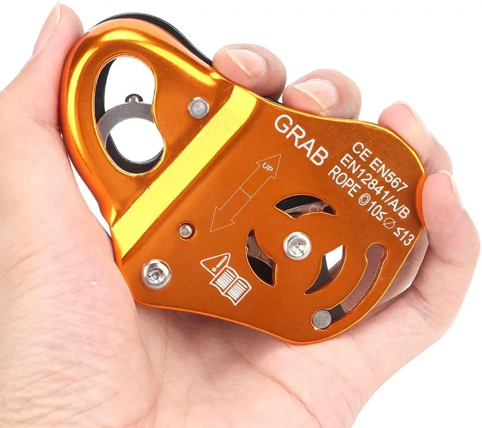 Alvinlite Climbing Pulley, Climbing Grab Rope Self-Locking Fall Rope Protector Climbing Pulley for Outdoor Rock Working