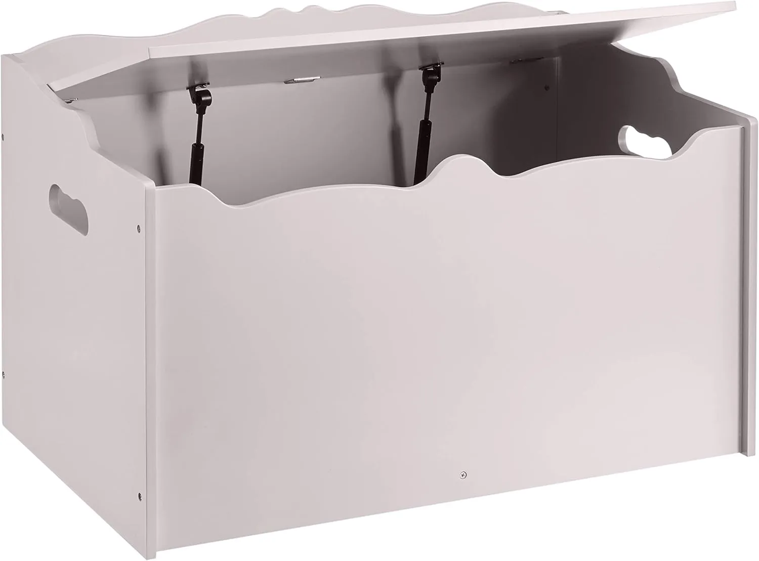 Amazon Basics Kids Toy Box, Wooden Organizer Storage Chest, Gray, 30" x 18" x 19"