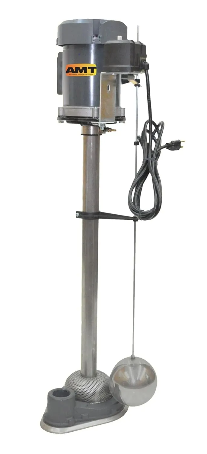 AMT Pump 523C-98 Industrial/Commercial Sump Pump, Stainless Steel, 1/2 HP, 1 Phase, 115V, Curve B, 1-1/2" NPT Female Discharge Port