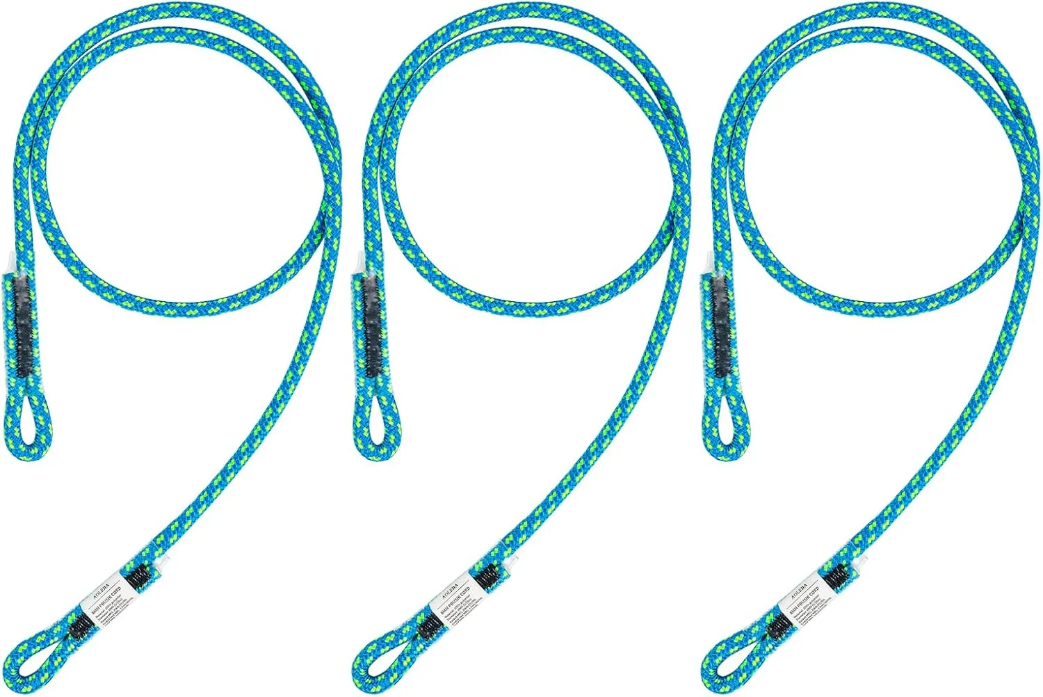 AOLEBA 8MM (5/16") Prusik Cord, Pre-Sewn Eye-to-Eye Prusik Loop, Safety Climbing Aider Gear for Arborist Rescue Mountaineering, Friction Hitch Cord Climbing Sticks for Outdoor 30 Inches