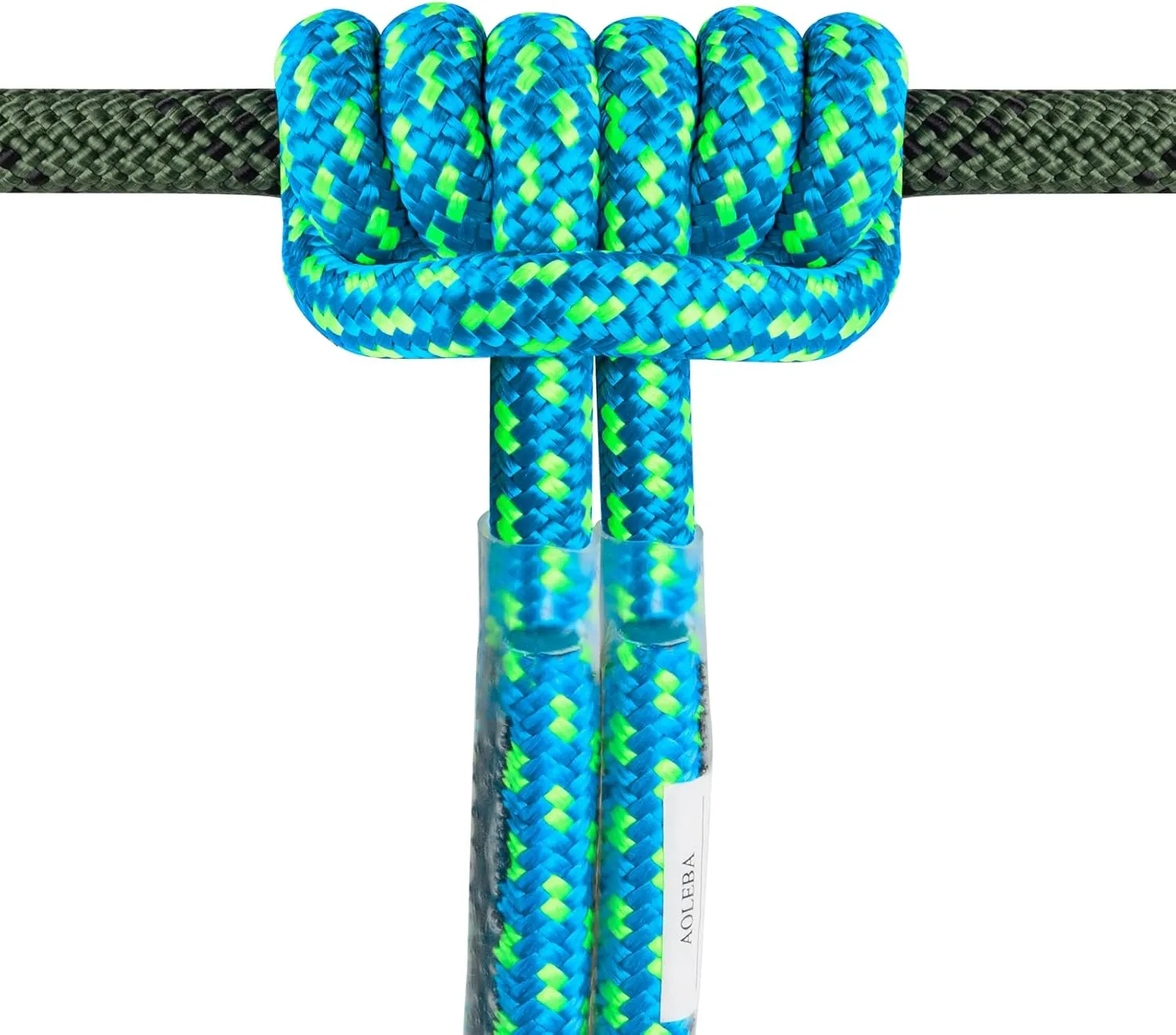AOLEBA 8MM (5/16") Prusik Cord, Pre-Sewn Eye-to-Eye Prusik Loop, Safety Climbing Aider Gear for Arborist Rescue Mountaineering, Friction Hitch Cord Climbing Sticks for Outdoor 30 Inches