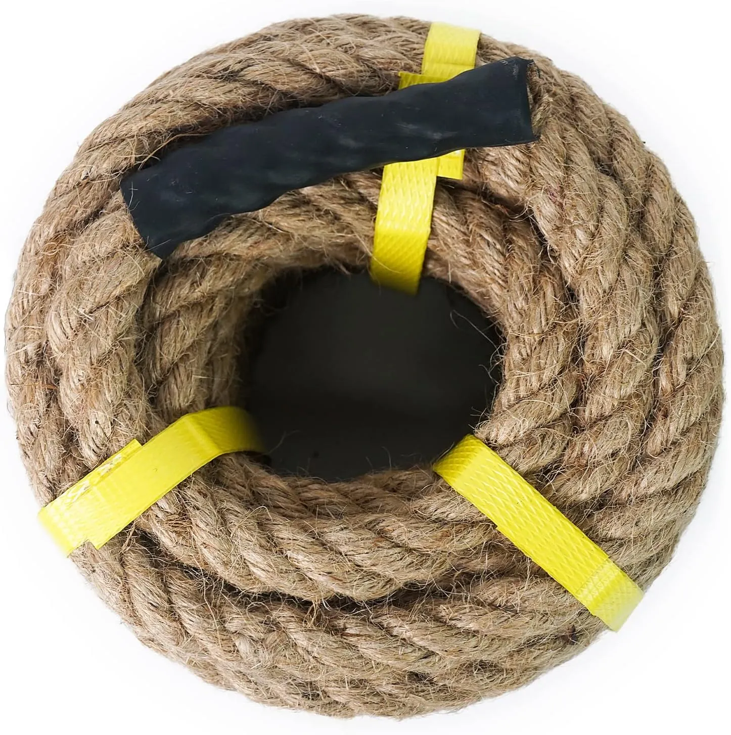 Aoneky Jute Rope - 1.18/1.5/2 Inch Twisted Hemp Rope for Crafts, Climbing, Anchor, Hammock, Nautical, Cat Scratching Post, Tug of War, Decorate (7/8 Inch x 96 Feet)