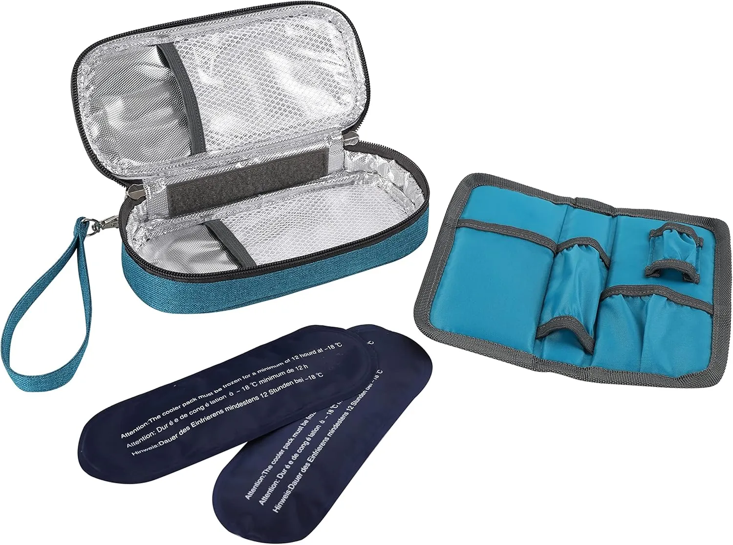 apollo walker Insulin Cooler Travel Case Diabetic Medication Cooler (Teal)