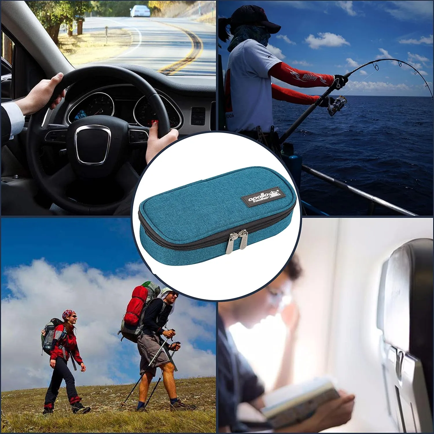 apollo walker Insulin Cooler Travel Case Diabetic Medication Cooler (Teal)