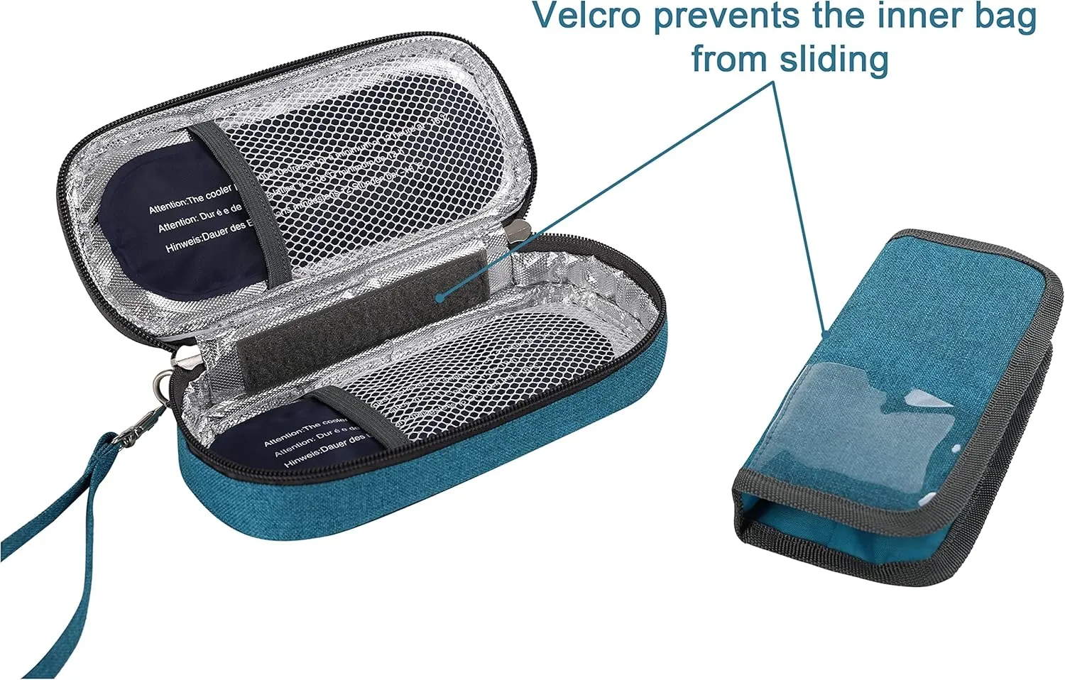 apollo walker Insulin Cooler Travel Case Diabetic Medication Cooler (Teal)