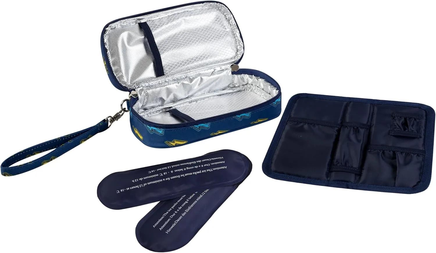 Apollo Walker Insulin Cooler Travel Case Diabetic Medication Cooler with Ice Packs and Insulation Liner