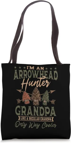 Arrowhead Hunting Grandpa Spearhead Expert Grandparents' Day Tote Bag